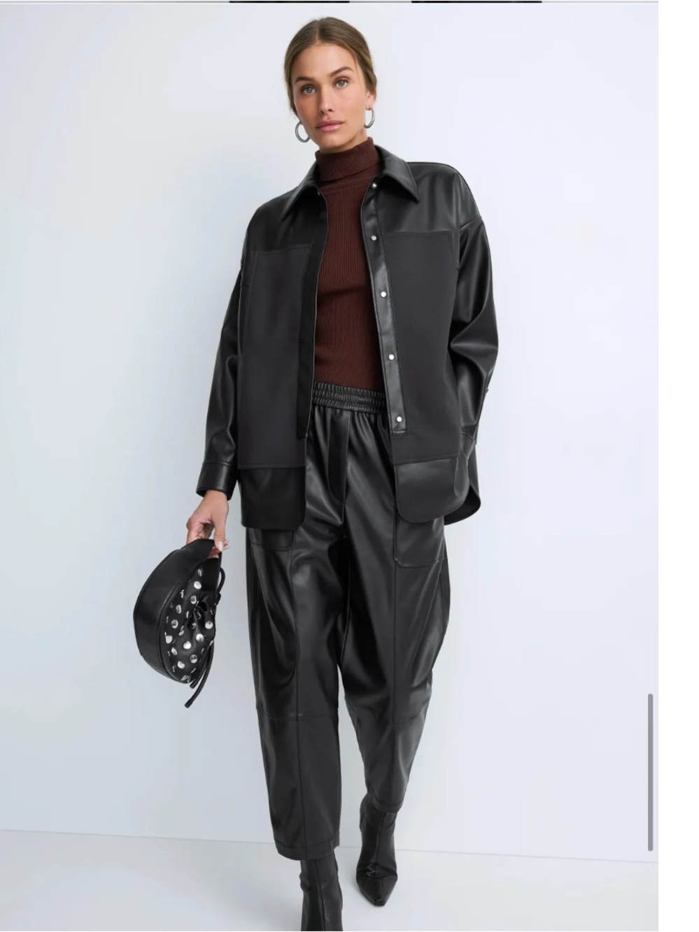 3.1 Phillip Lim Mixed Media Shirt Jacket, Size: S